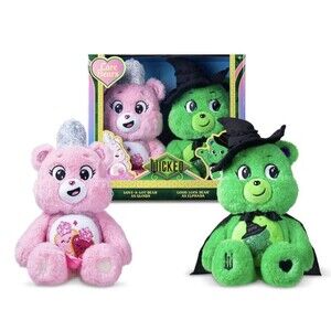 Care Bears x Wicked 2-Pack Love-A-Lot Glinda & Good Luck Elphaba NEW